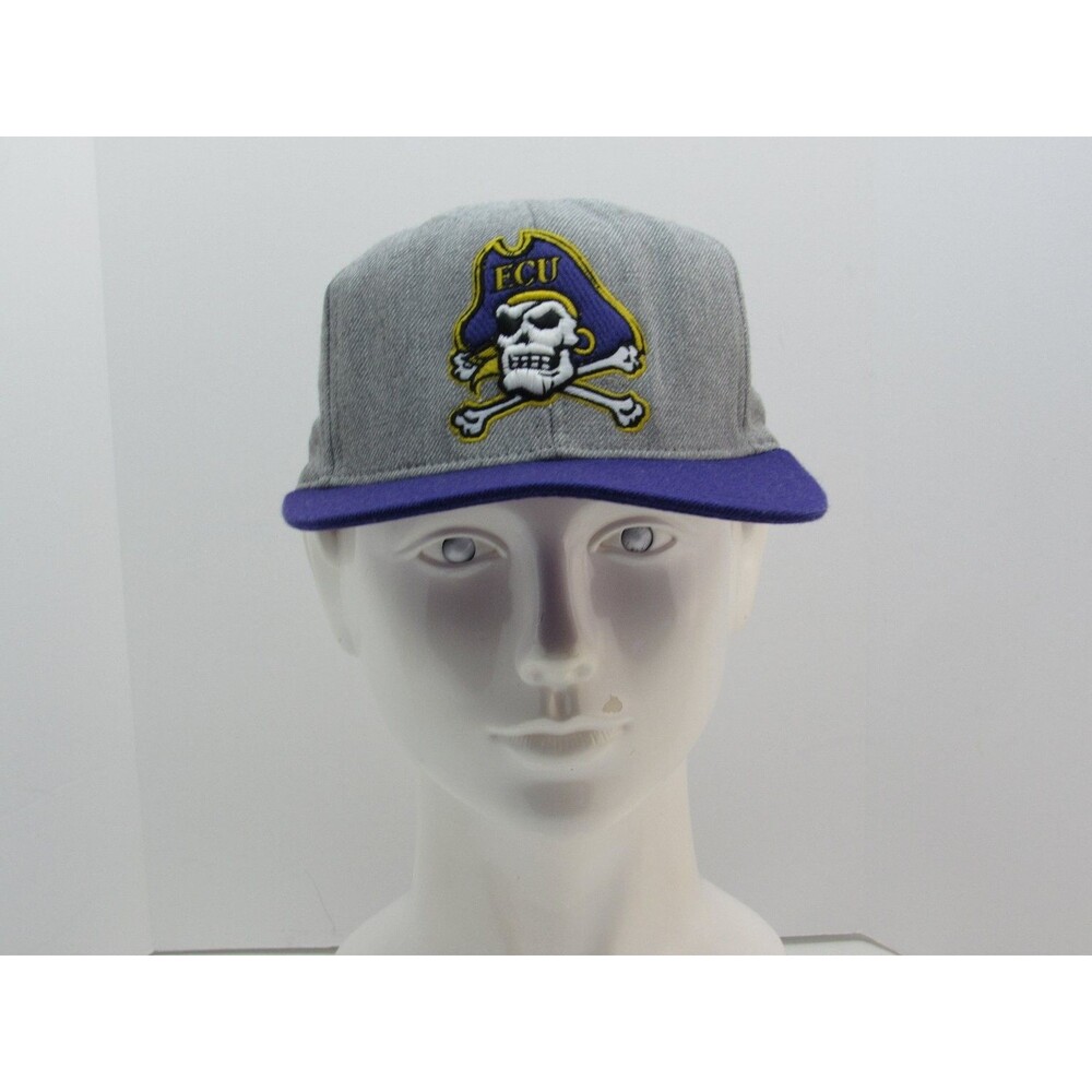 East Carolina Pirates Adidas Snapback Baseball Cap Men's One Size Grey Purple
